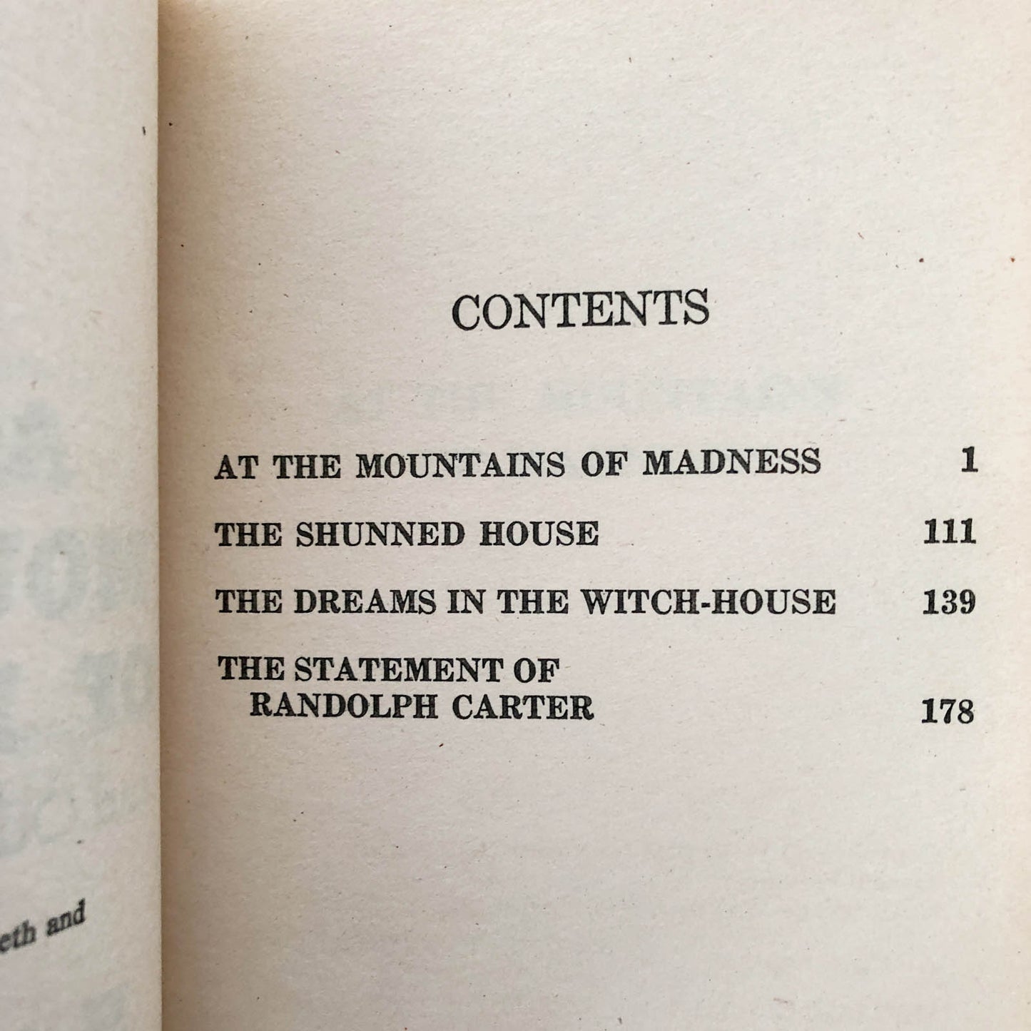 At The Mountains of Madness & Other Tales of Terror by H.P. Lovecraft [1974 PAPERBACK]