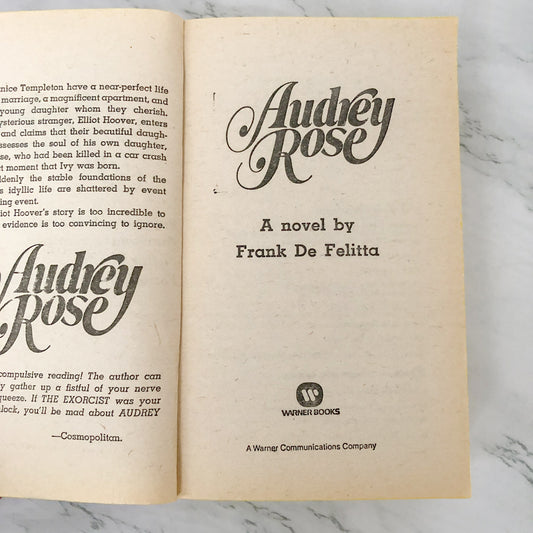 Audrey Rose by Frank De Felitta [1976 PAPERBACK]