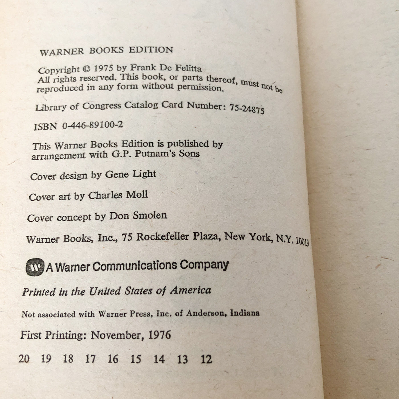 Audrey Rose by Frank De Felitta [1976 PAPERBACK]