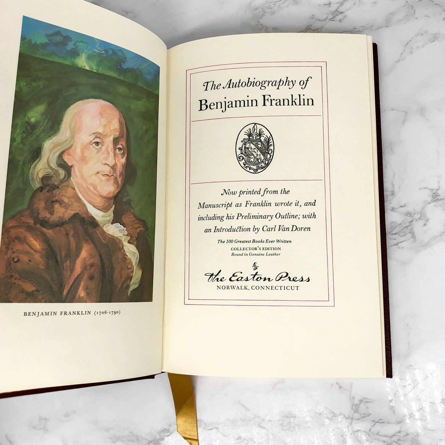 The Autobiography of Benjamin Franklin [THE EASTON PRESS] 1976