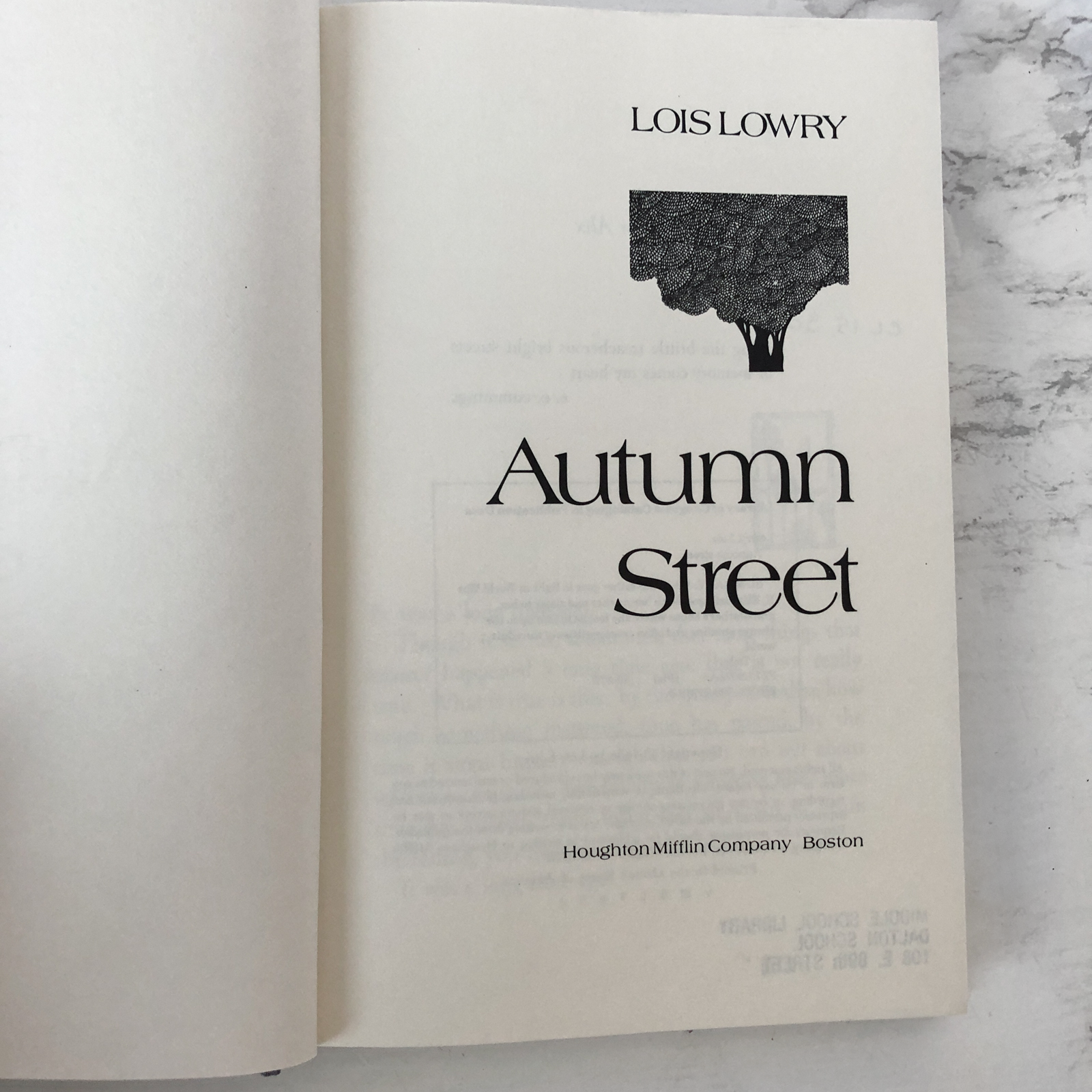 Autumn Street by Lois Lowry [FIRST EDITION] - Bookshop Apocalypse