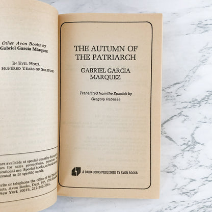 The Autumn of the Patriarch by Gabriel Garcia Marquez [1977 PAPERBACK]