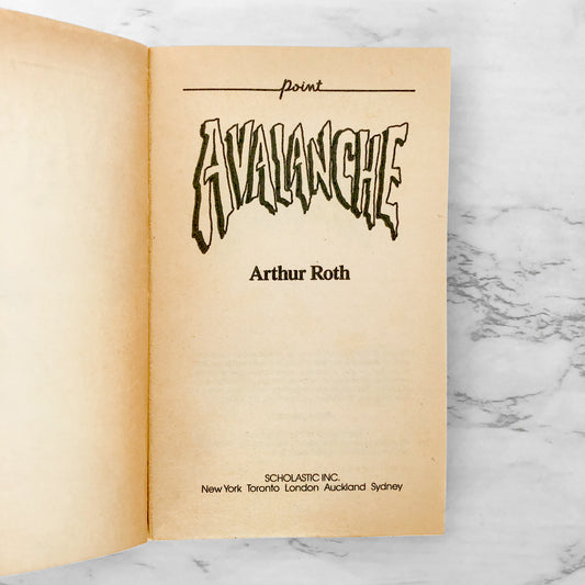 Avalanche by Arthur J. Roth [1989 PAPERBACK] Point Horror