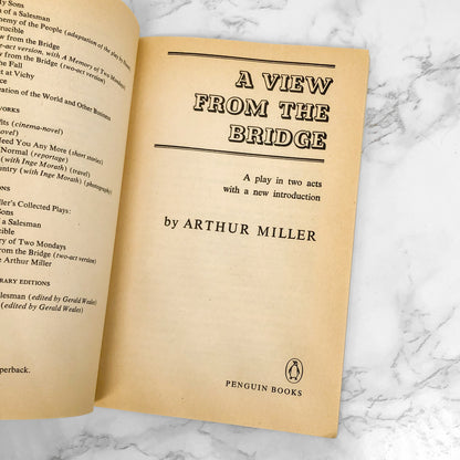 A View From the Bridge by Arthur Miller [TRADE PAPERBACK] 1985 • Penguin Plays