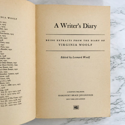 A Writer's Diary by Virginia Woolf [TRADE PAPERBACK / 1973]