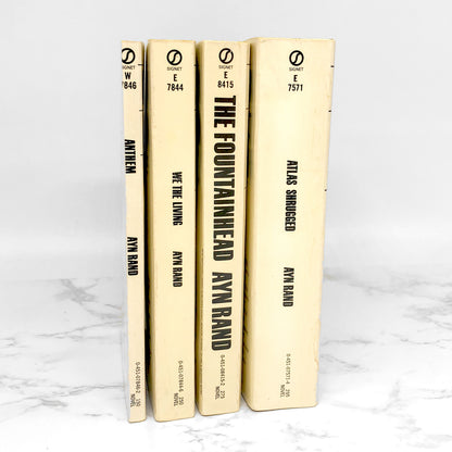 Ayn Rand 1971 Signet Paperback Set [Anthem, Atlas Shrugged, We The Living & The Fountainhead]