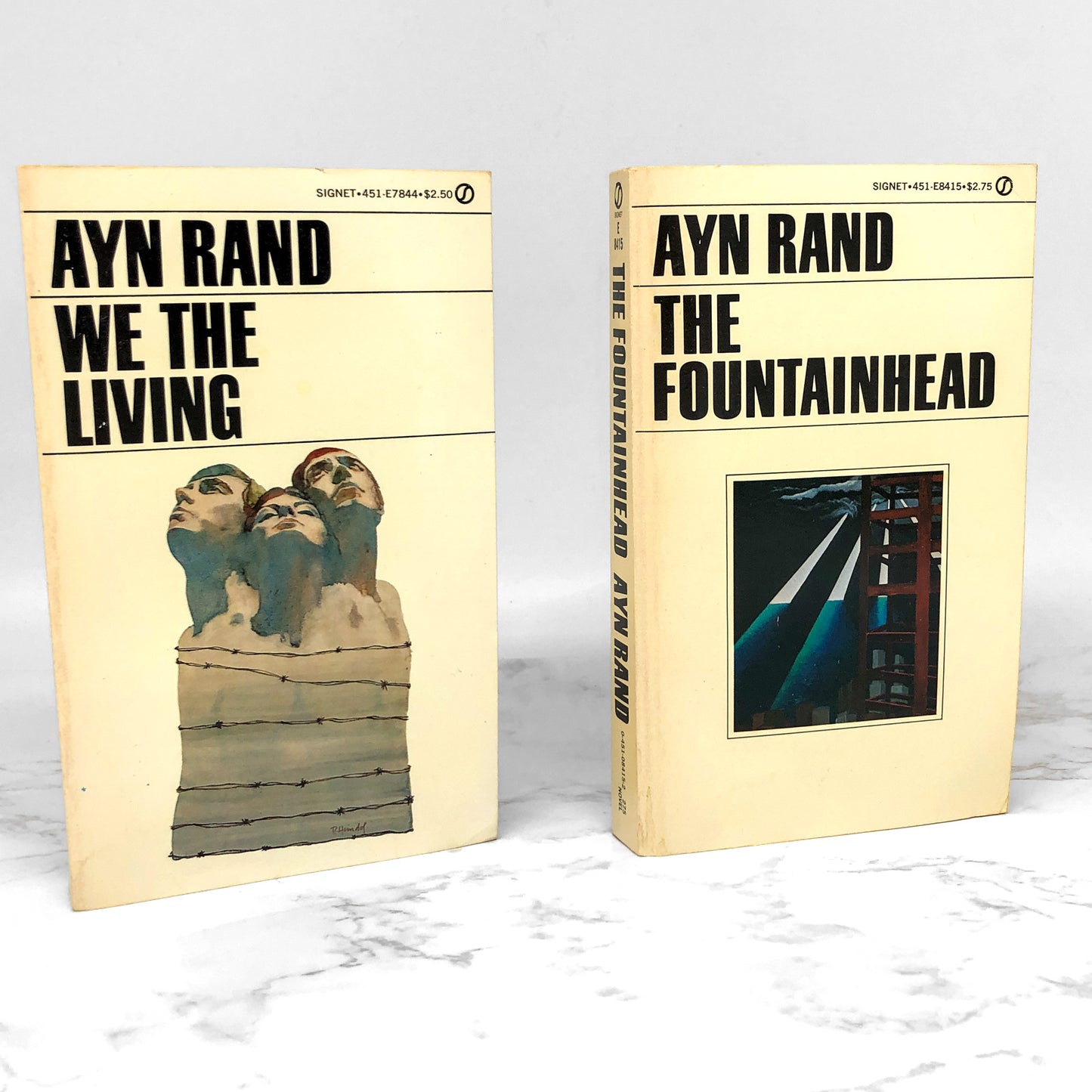 Ayn Rand 1971 Signet Paperback Set [Anthem, Atlas Shrugged, We The Living & The Fountainhead]