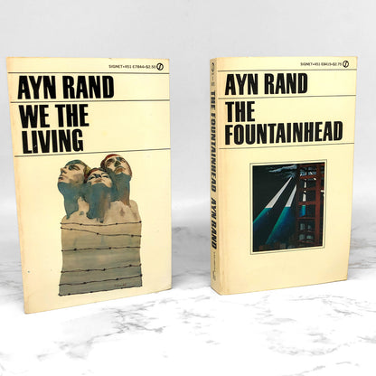 Ayn Rand 1971 Signet Paperback Set [Anthem, Atlas Shrugged, We The Living & The Fountainhead]