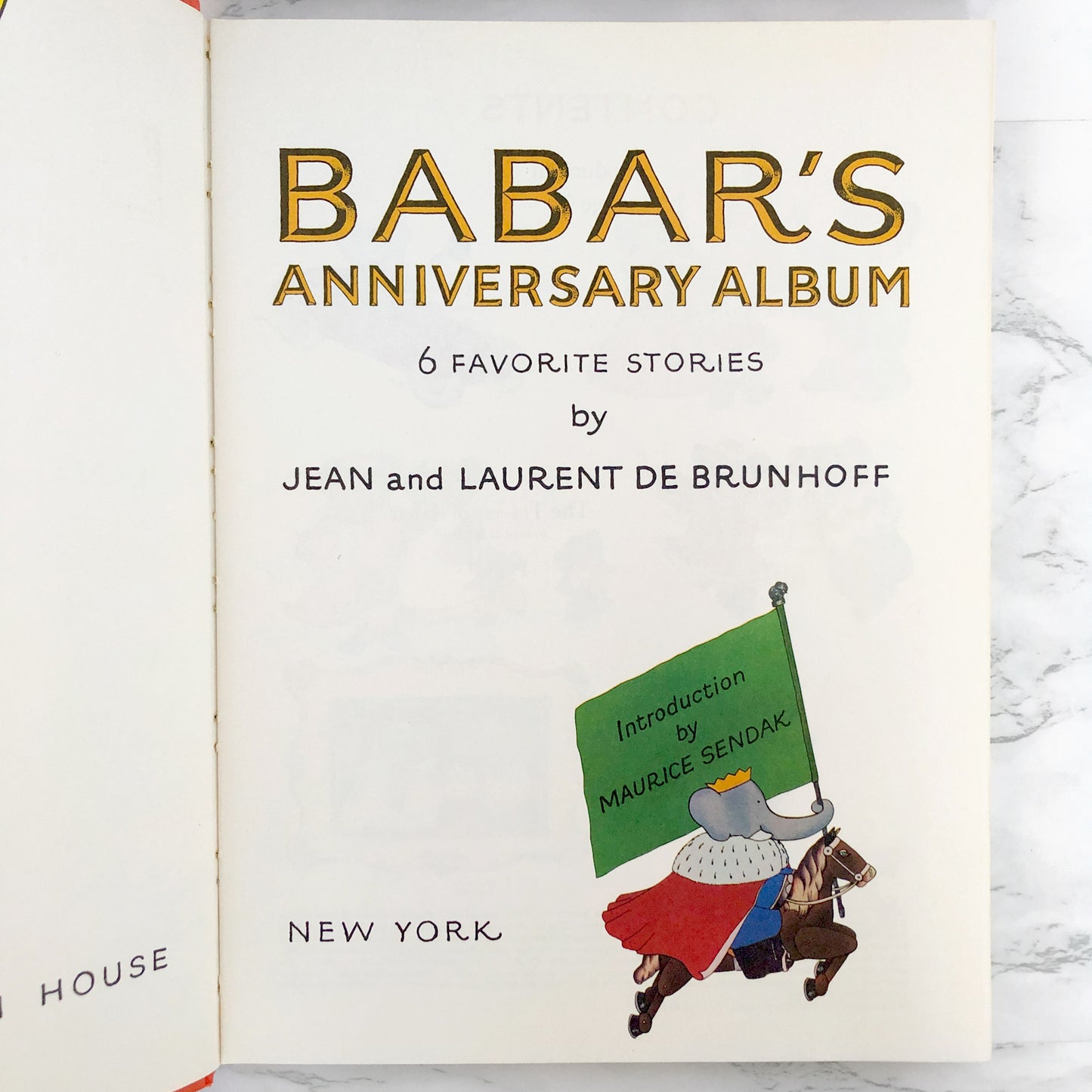 Babar's Anniversary Album: 6 Favorite Books by Jean & Laurent de Brunhoff [HARDCOVER ANTHOLOGY / 1981]