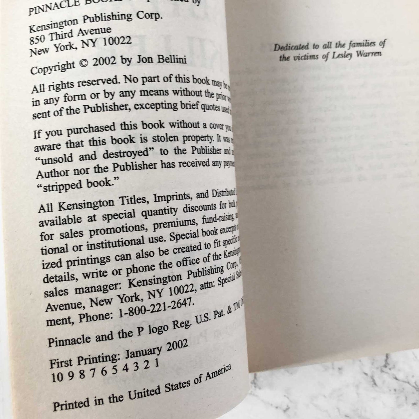 The Babyface Killer by Jon Bellini [FIRST PRINTING / 2002]