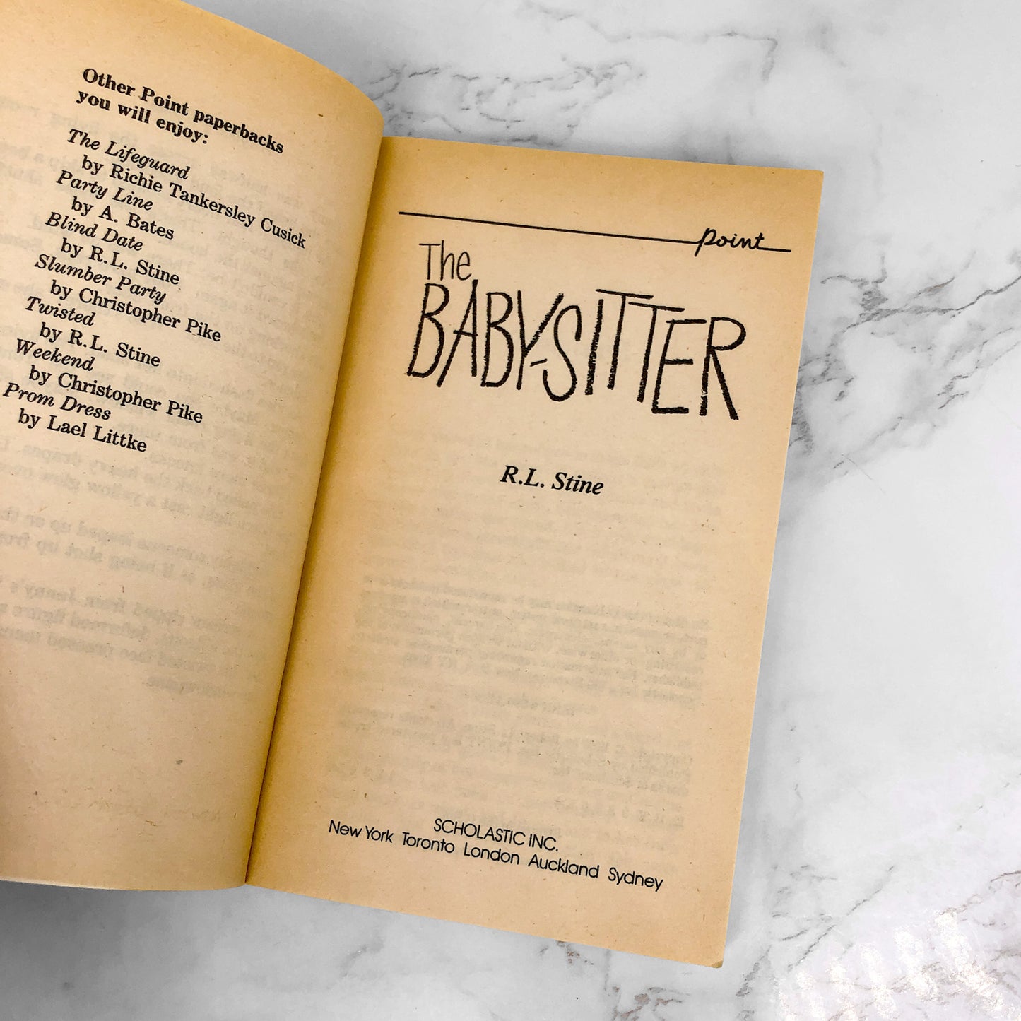 The Babysitter by R.L. Stine [FIRST EDITION] 1989 ☙ Point Horror #7
