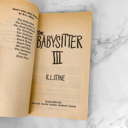 The Babysitter III by R.L. Stine [FIRST EDITION PAPERBACK] 1993 • Point Horror #59