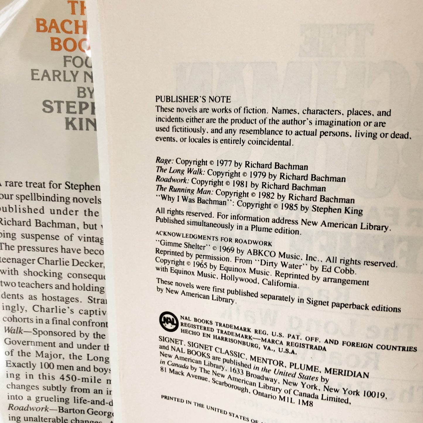 The Bachman Books: Four Early Novels by Stephen King [FIRST BC EDITION] - Bookshop Apocalypse