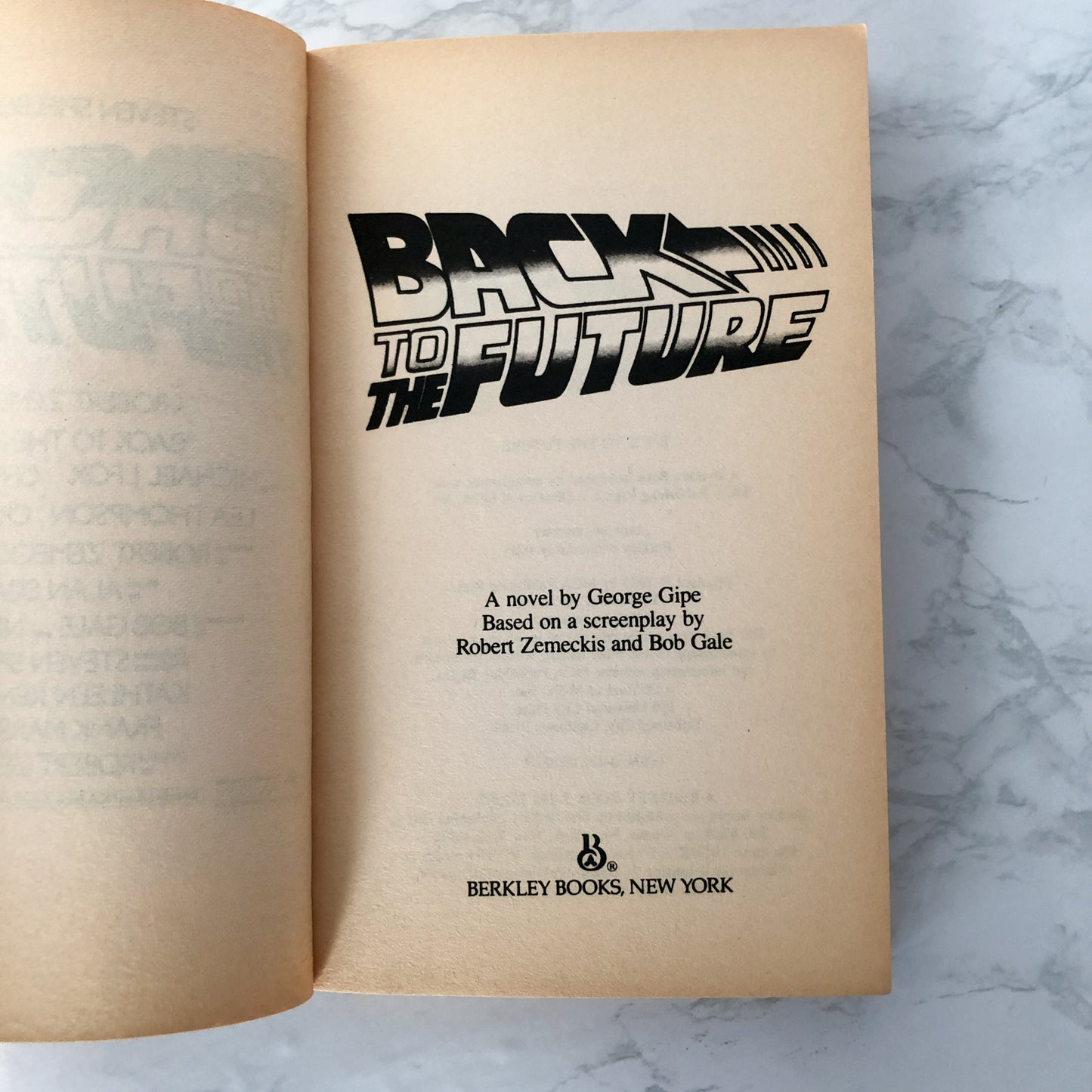 Back to the Future by George Gipe [1985 MOVIE TIE-IN PAPERBACK] - Bookshop Apocalypse