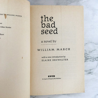 The Bad Seed by William March [TRADE PAPERBACK / ECCO 1997]