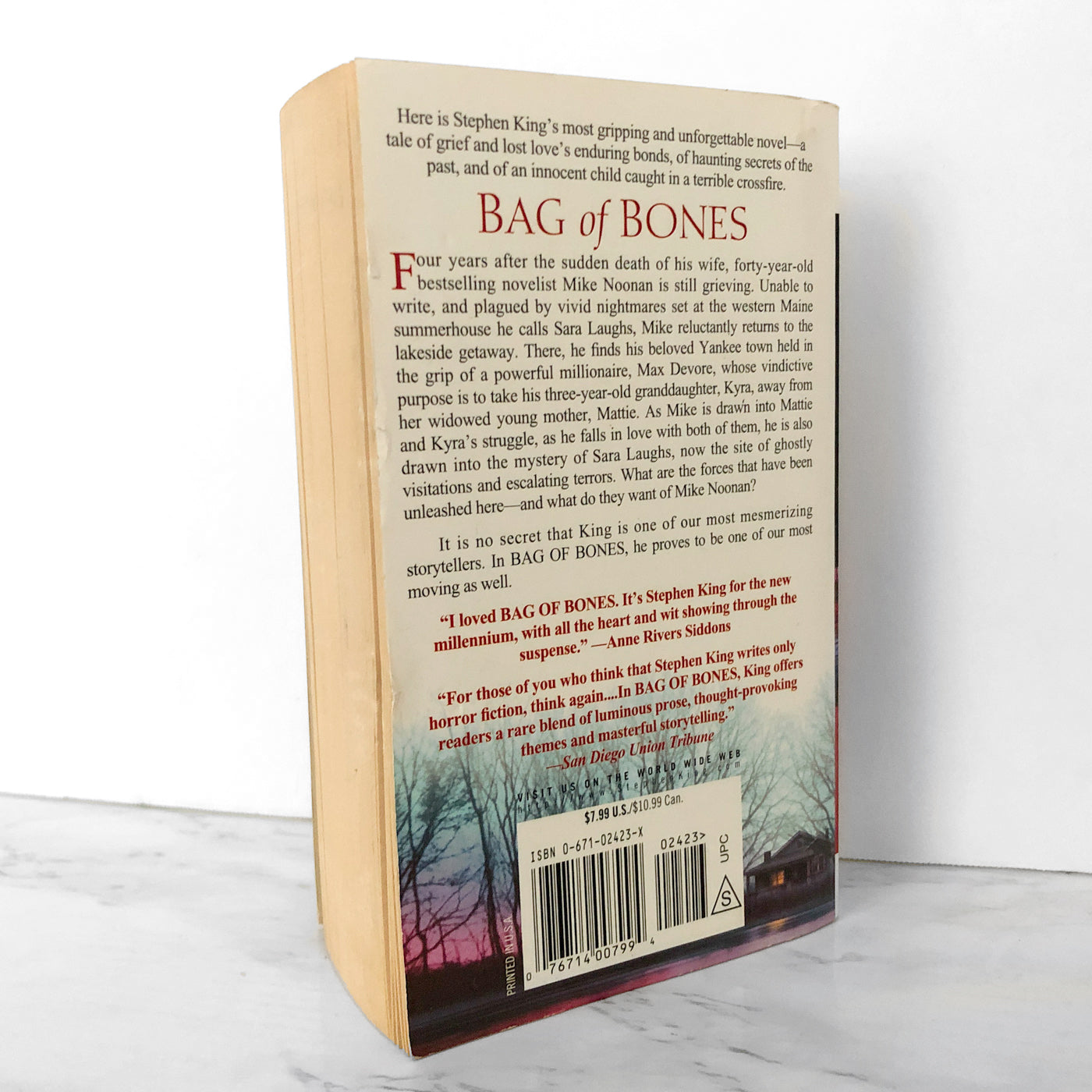Bag of Bones by Stephen King [FIRST PAPERBACK PRINTING / 1999]