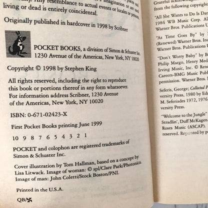 Bag of Bones by Stephen King [FIRST PAPERBACK PRINTING / 1999]