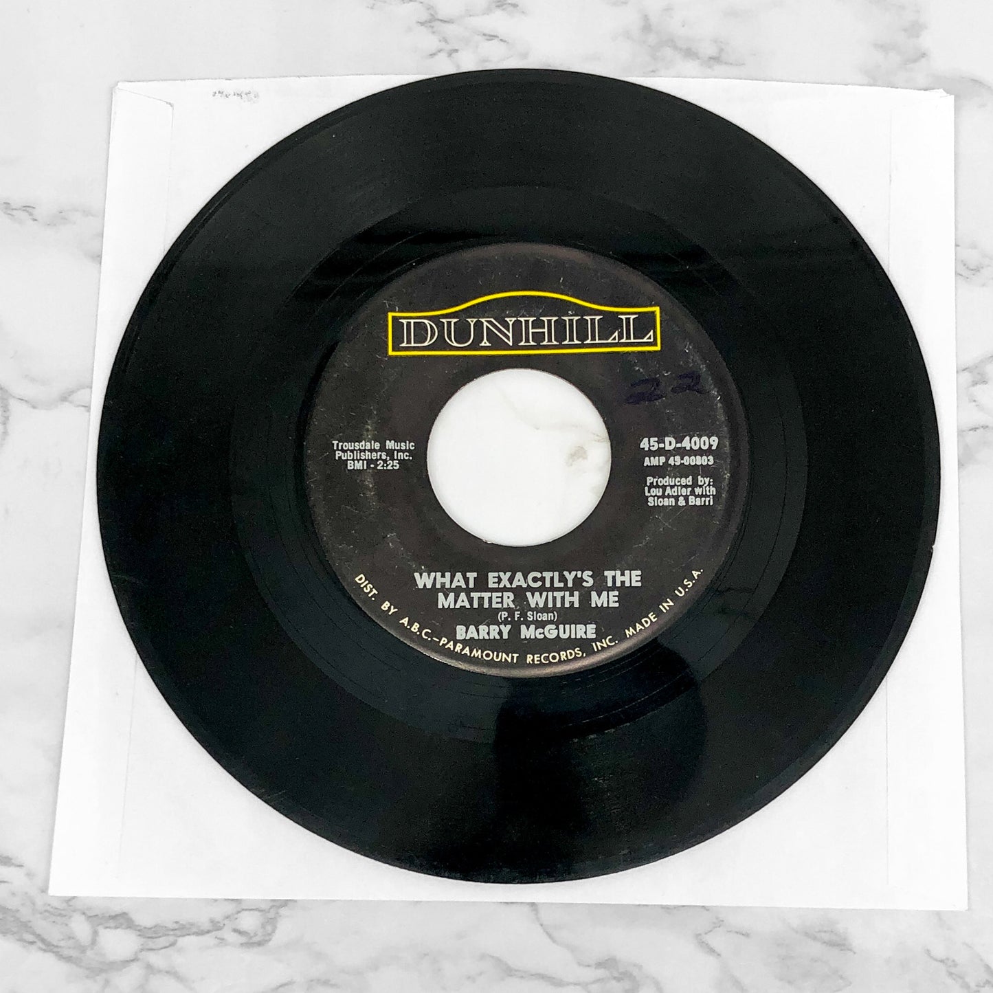 Barry McGuire - Eve of Destruction [7" Single] 1965 • Dunhill Records
