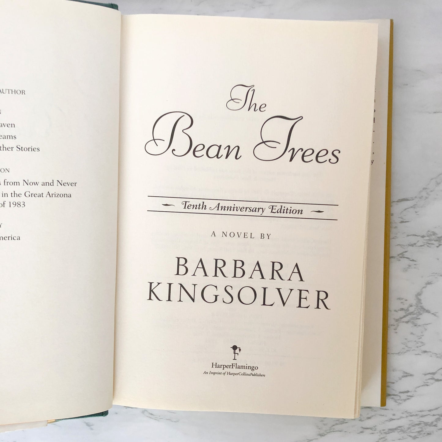 The Bean Trees by Barbara Kingsolver [10th ANNIVERSARY HARDCOVER / 1998]