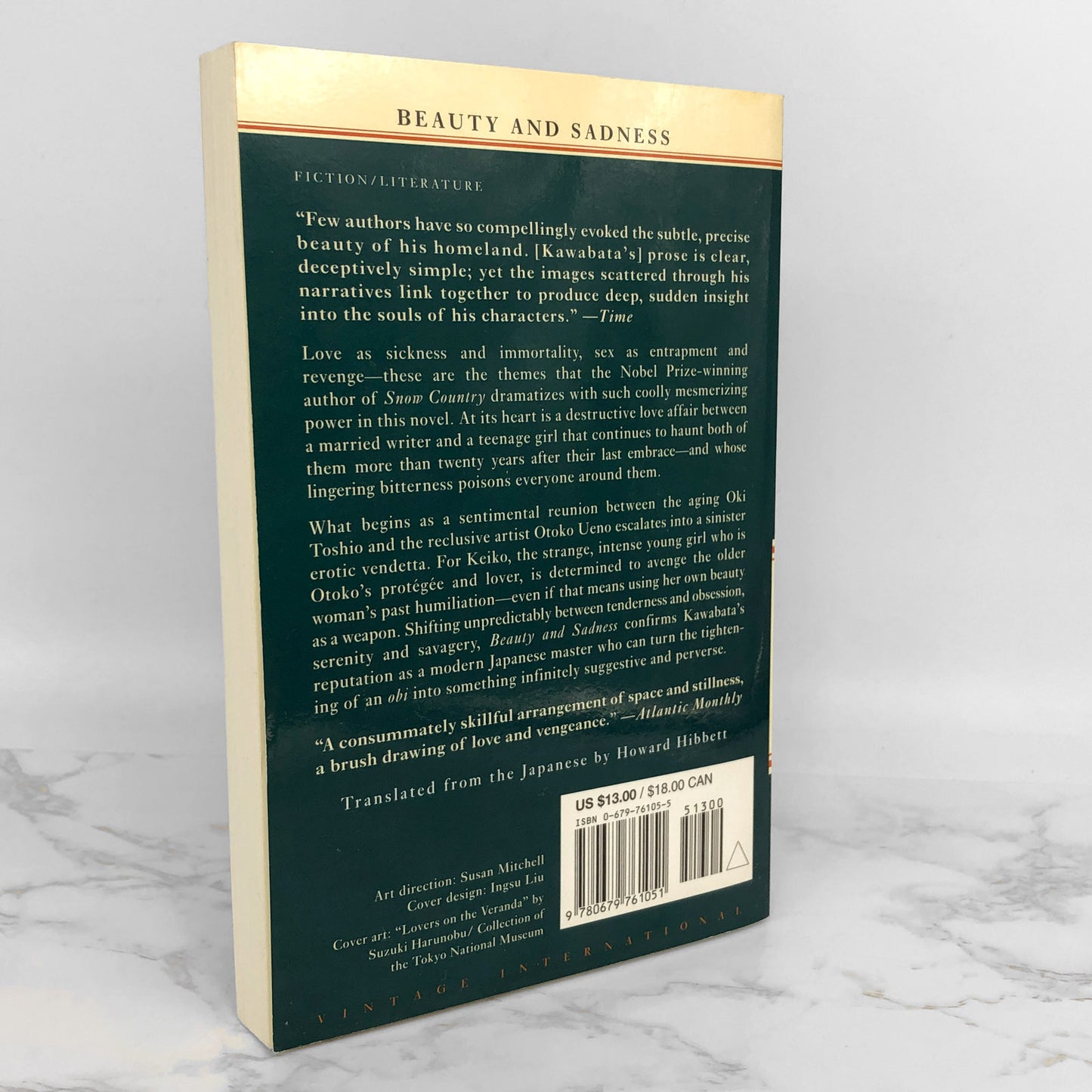 Beauty and Sadness by Yasunari Kawabata [1996 TRADE PAPERBACK]