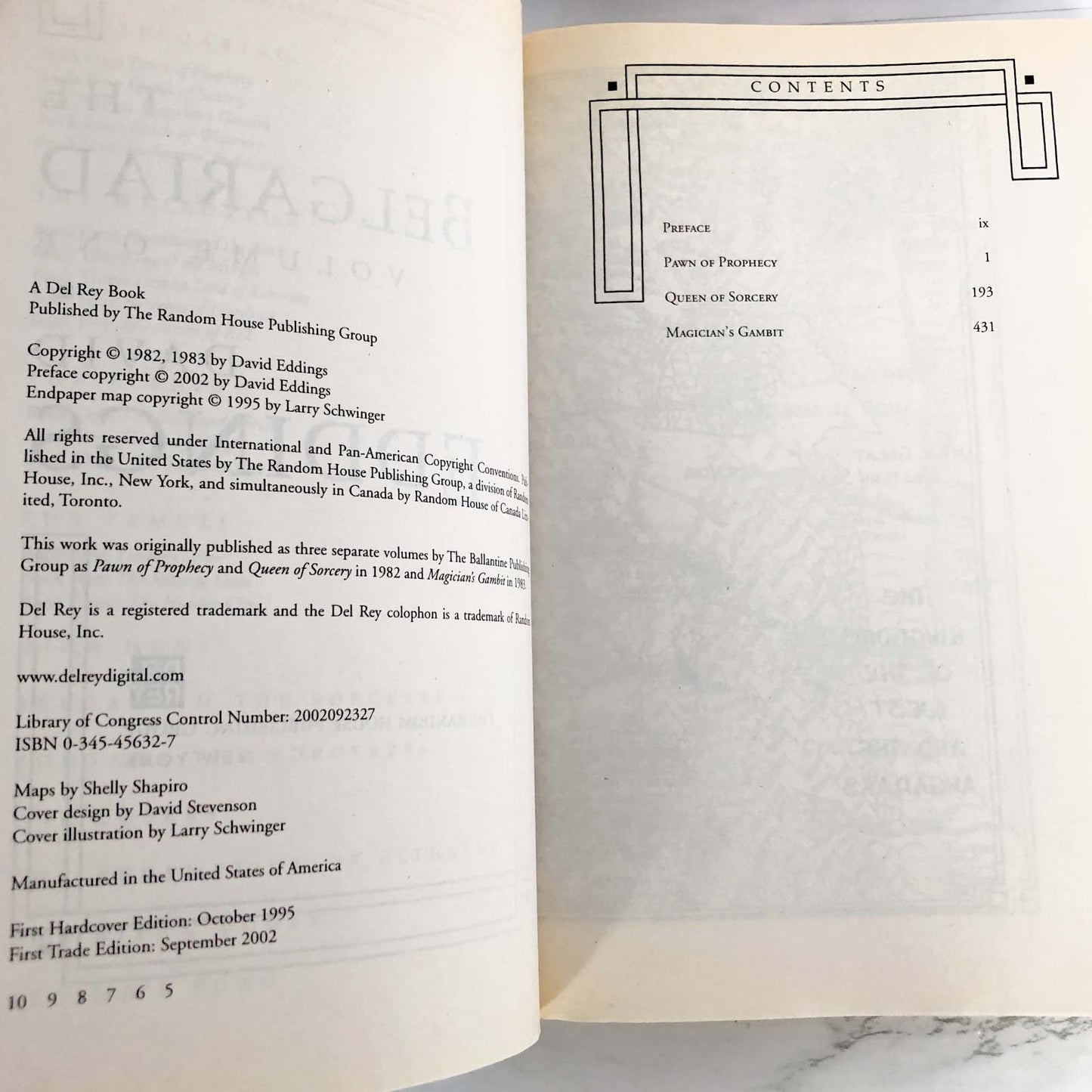 The Belgariad Volume I: Books #1-3 by Dave Eddings [TRADE PAPERBACK / 2002]