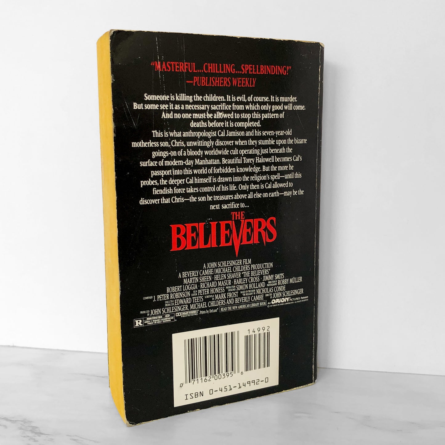 The Believers [aka The Religion] by Nicholas Condé [1987 MOVIE TIE-IN PAPERBACK]