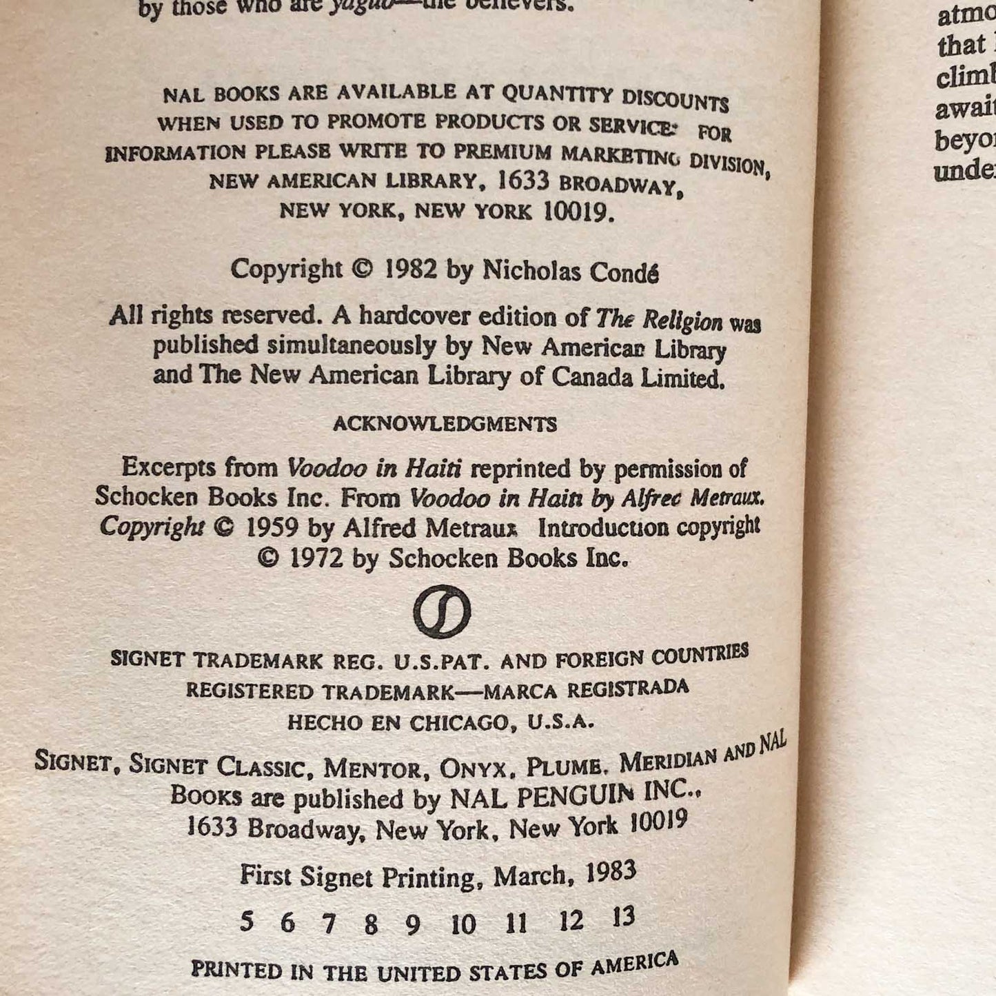 The Believers [aka The Religion] by Nicholas Condé [1987 MOVIE TIE-IN PAPERBACK]