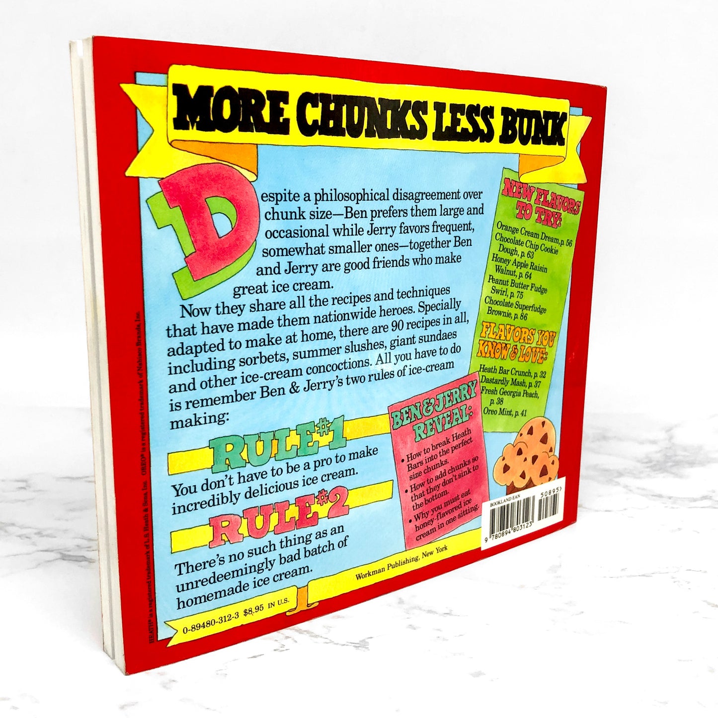 Ben & Jerry's Homemade Ice Cream & Dessert Book by Ben Cohen & Jerry Greenfield [1987 TRADE PAPERBACK]