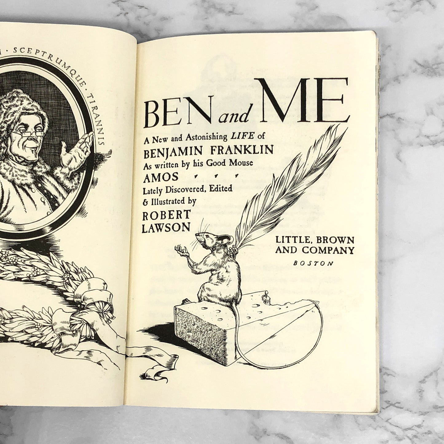 Ben & Me: An Astonishing Life of Benjamin Franklin by His Good Mouse Amos by Robert Lawson [1987 TRADE PAPERBACK]