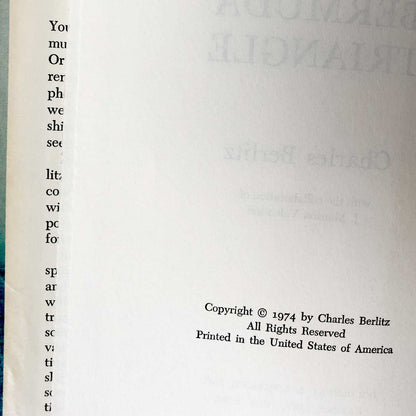 The Bermuda Triangle by Charles Berlitz [1974 HARDCOVER]