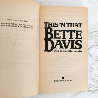 This 'N That by Bette Davis [1988 PAPERBACK]