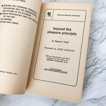 Beyond the Pleasure Principle by Sigmund Freud [1967 PAPERBACK] - Bookshop Apocalypse