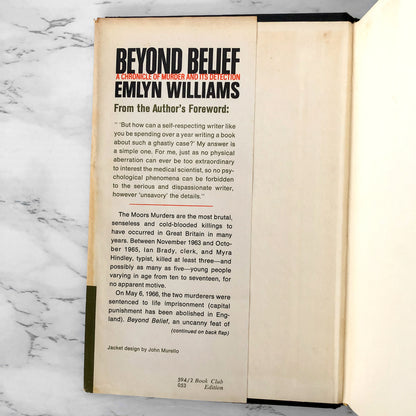 Beyond Belief: A Chronicle of Murder & Its Detection by Emlyn Williams [1968 HARDCOVER] BCE • Random House
