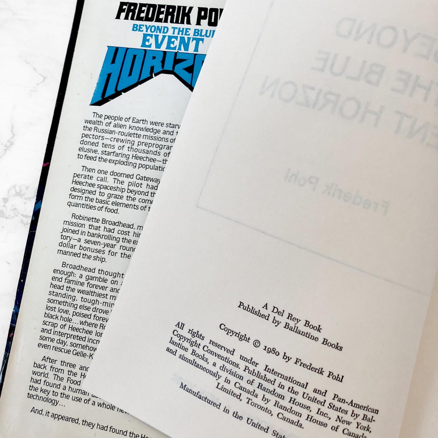 Beyond the Blue Event Horizon by Frederick Pohl [FIRST BOOK CLUB EDITION] 1980