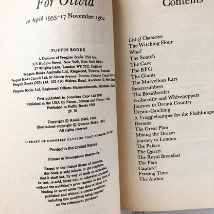 The BFG by Roald Dahl [TRADE PAPERBACK / 1984] - Bookshop Apocalypse