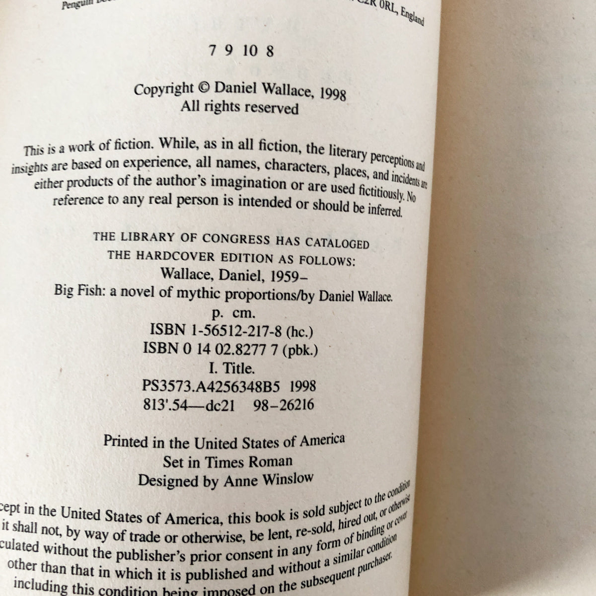 Big Fish by Daniel Wallace [TRADE PAPERBACK] 1998 - Bookshop Apocalypse