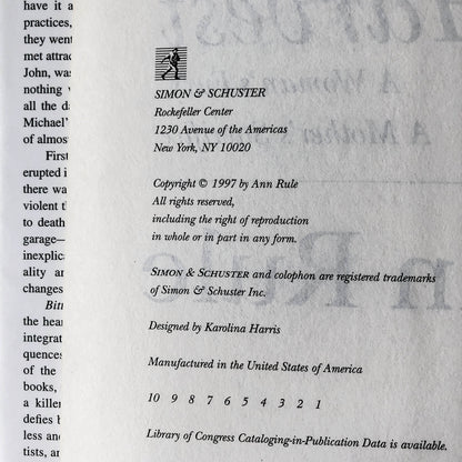 Bitter Harvest by Ann Rule [FIRST EDITION / FIRST PRINTING]