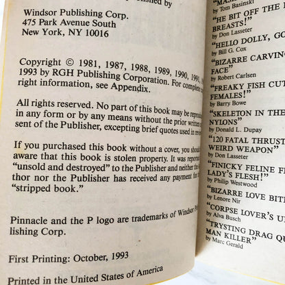 Bizarre Murderers II by Rose G. Mandelsberg [FIRST PRINTING / 1993]