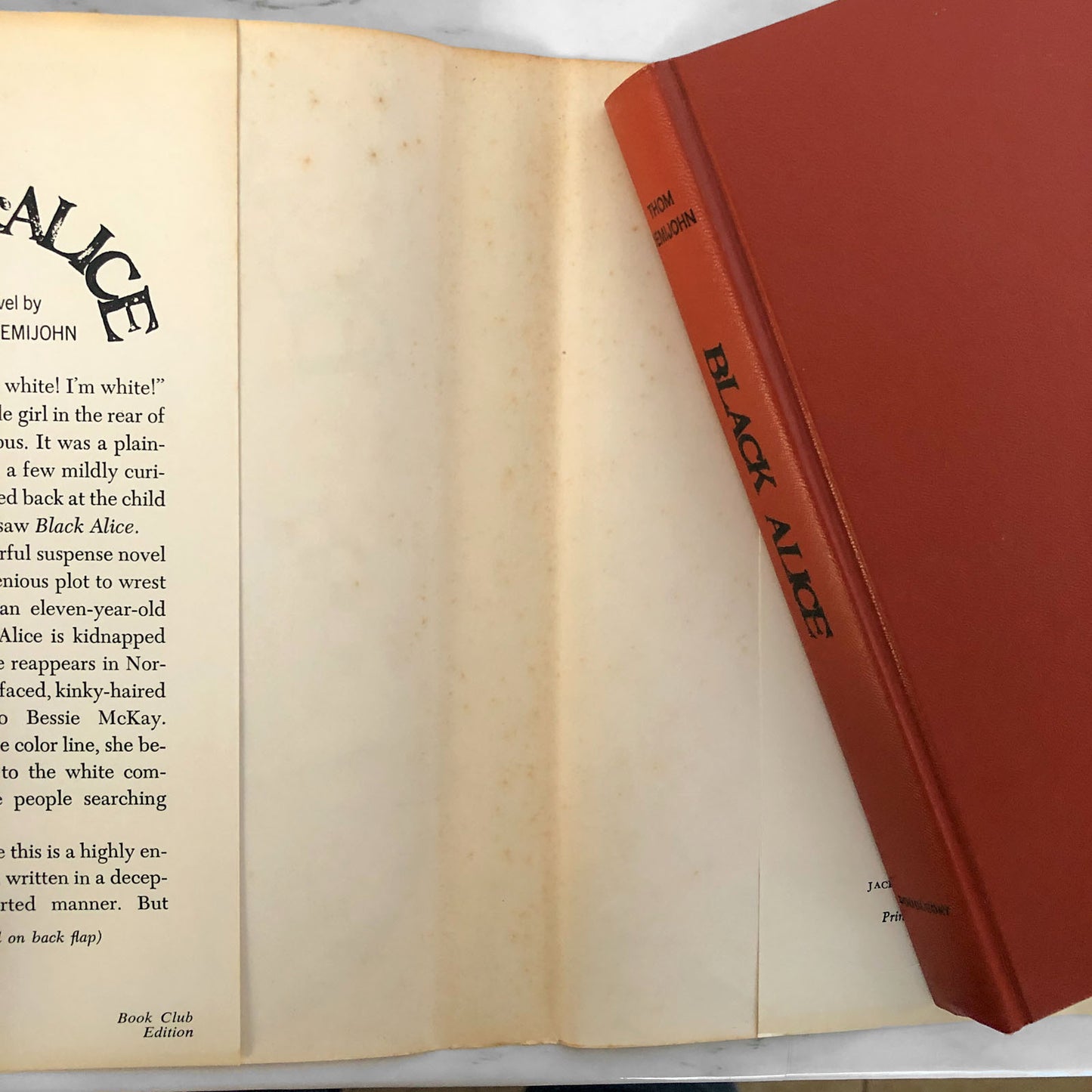 Black Alice by Thom Demijohn [FIRST BOOK CLUB EDITION / 1968]