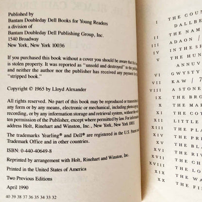 The Black Cauldron by Lloyd Alexander [TRADE PAPERBACK] 1990 • Dell-Yearling