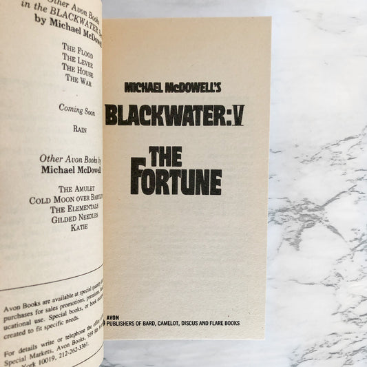 Blackwater V: The Fortune by Michael McDowell [FIRST PRINTING / 1983]