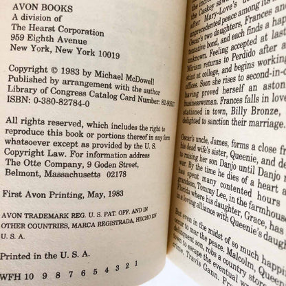 Blackwater V: The Fortune by Michael McDowell [FIRST PRINTING / 1983]