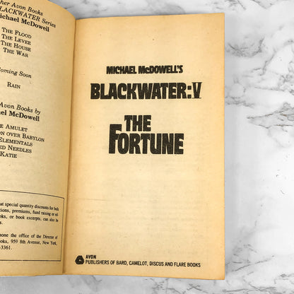 Blackwater V: The Fortune by Michael McDowell [FIRST PRINTING] 1983