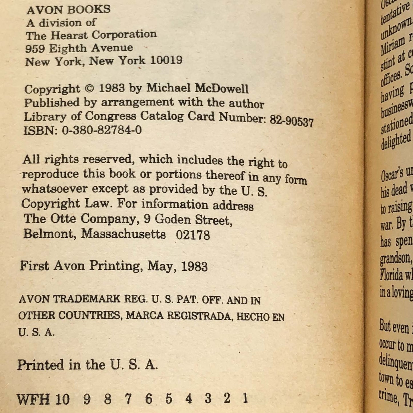 Blackwater V: The Fortune by Michael McDowell [FIRST PRINTING] 1983