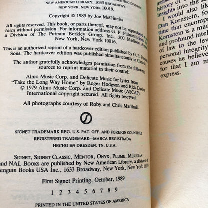 Blind Faith by Joe McGinniss [1989 PAPERBACK]