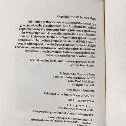 Blind Huber: Poems by Nick Flynn [FIRST EDITION] 2002