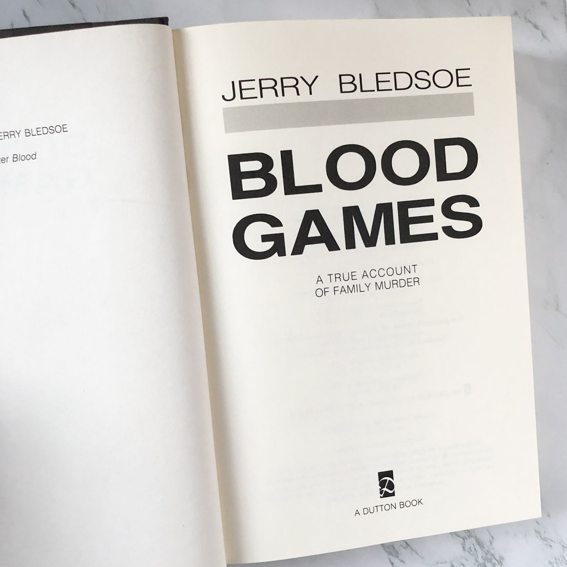 Blood Games by Jerry Bledsoe [FIRST EDITION] - Bookshop Apocalypse