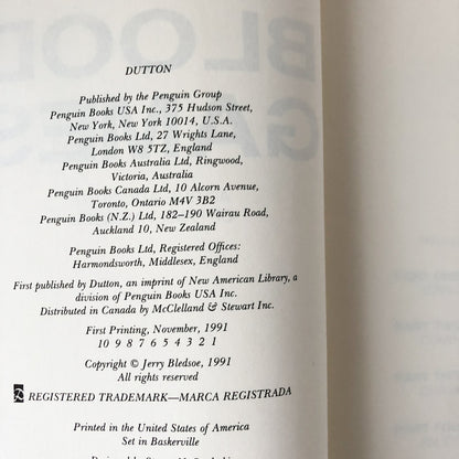 Blood Games by Jerry Bledsoe [FIRST EDITION] - Bookshop Apocalypse