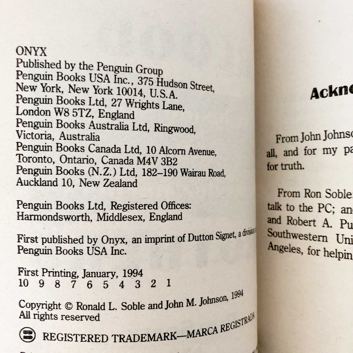 Blood Brothers: The Inside Story of the Menendez Murders by Ron Soble & John Johnson [FIRST PRINTING / 1994]