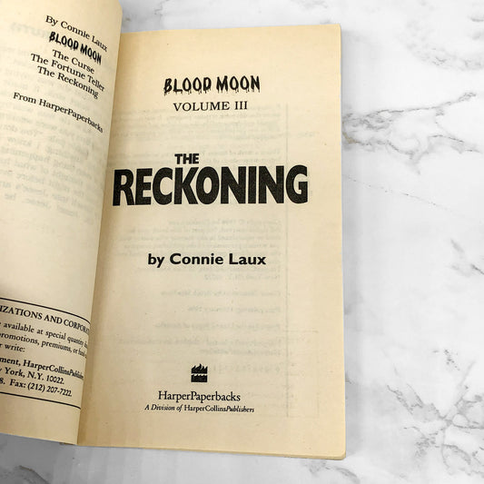 Blood Moon #3: The Reckoning by Connie Laux [1996 PAPERBACK]